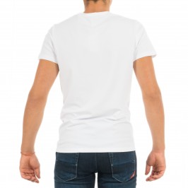  T-shirt col V Classic blanc - HOM 400206 0003  