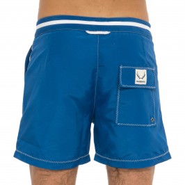  Shorts de bain bleu marine - details blancs - BLUEBUCK SW1-MBWH 