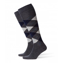  Chaussettes Mi-Bas Edinburgh - marine/gris - BURLINGTON 27082-3194 