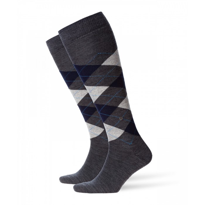  Chaussettes Mi-Bas Edinburgh - marine/gris - BURLINGTON 27082-3194 