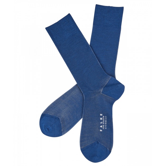  Chaussettes Fine Shadow Wool - bleu - FALKE 13189-6002 