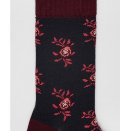  Chaussettes Fleurs Laine Bleu - LABONAL 38994 1000 