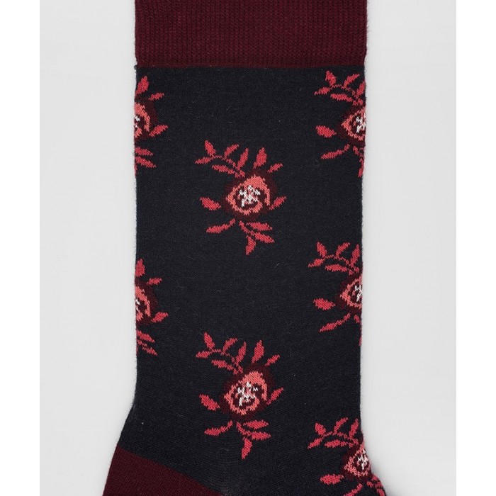  Chaussettes Fleurs Laine Bleu - LABONAL 38994 1000 