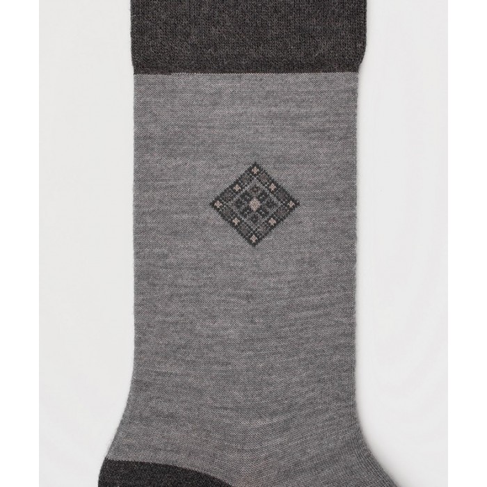  Chaussettes Losange Laine Gris - LABONAL 38993-3200 