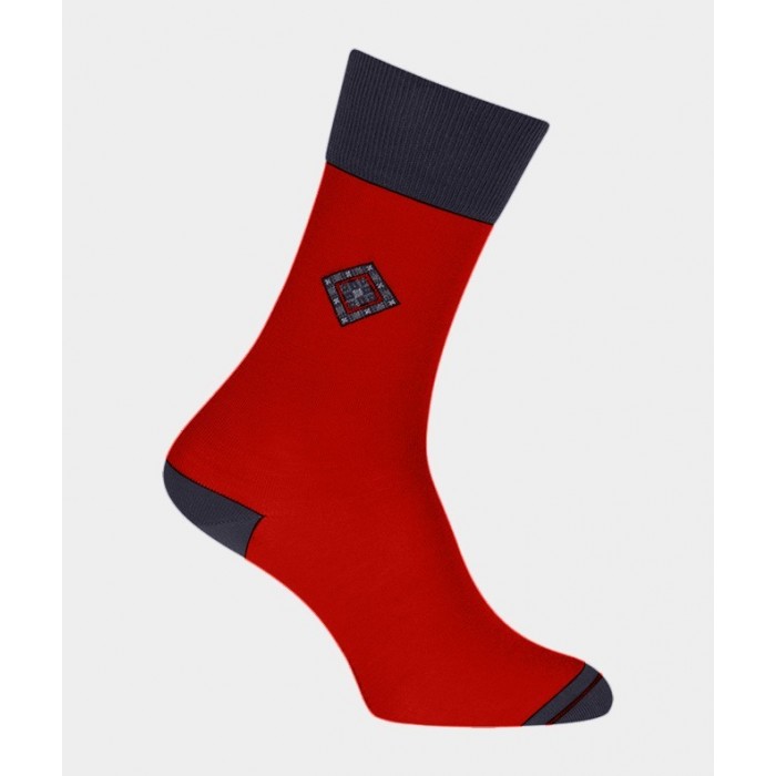  Chaussettes Losange Laine Rouge - LABONAL 38993 9200 