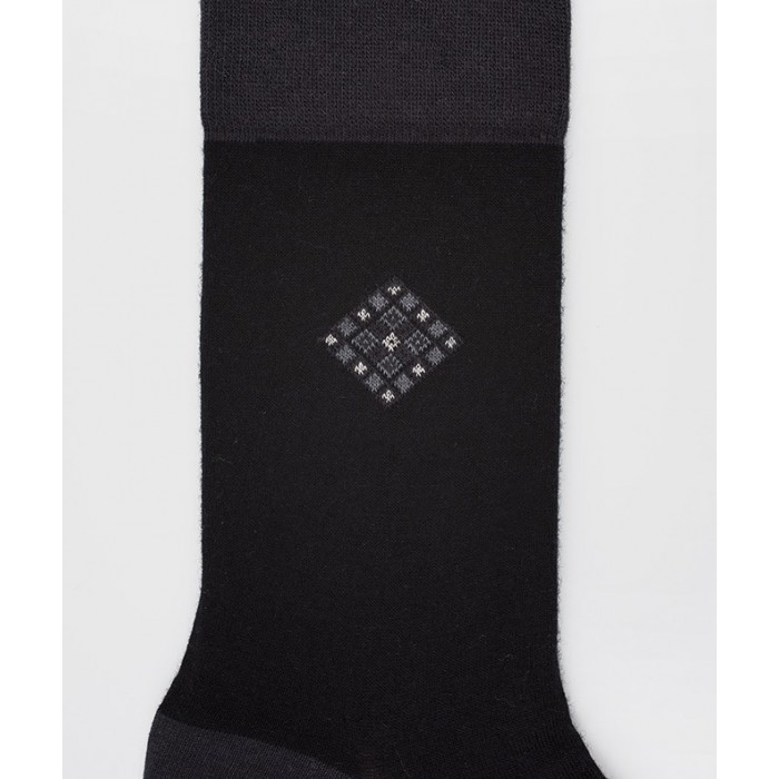  Chaussettes Losange Laine Noir - LABONAL 38993 8000 