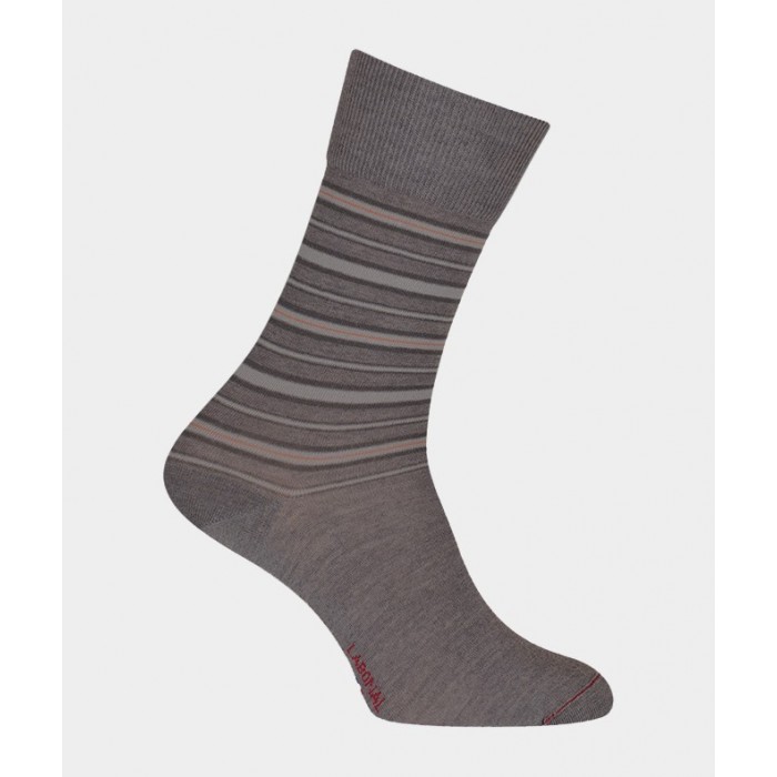  Chaussettes Rayures Laine Gris - LABONAL 38987 3200 