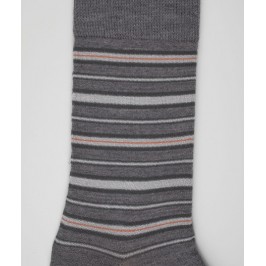  Chaussettes Rayures Laine Gris - LABONAL 38987 3200 