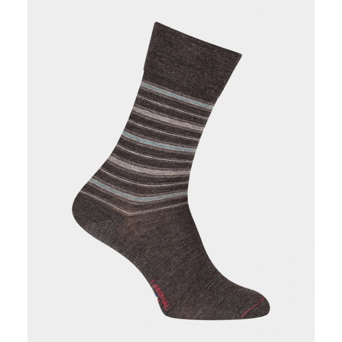  Chaussettes Rayures Laine Anthracite - LABONAL 38987 3000 