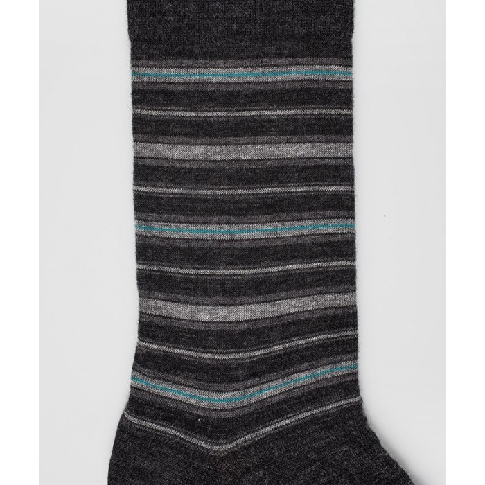  Chaussettes Rayures Laine Anthracite - LABONAL 38987 3000 