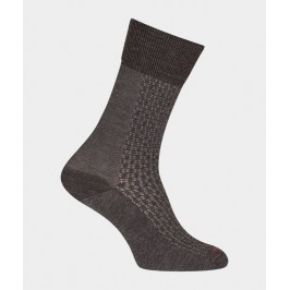  Chaussettes Ajourées bicolores vertical Laine Gris - LABONAL 38883 3000 