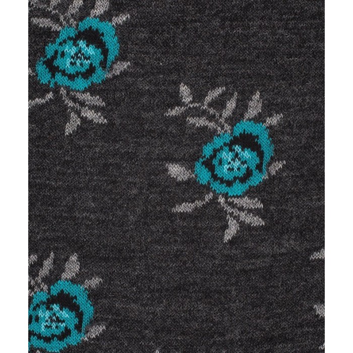  Chaussettes Fleurs Laine Anthracite - LABONAL 38994 3000 