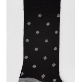  Chaussettes Pois Laine Noir - LABONAL 38995 8000 