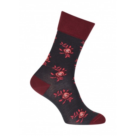 Socks flowers wool blue