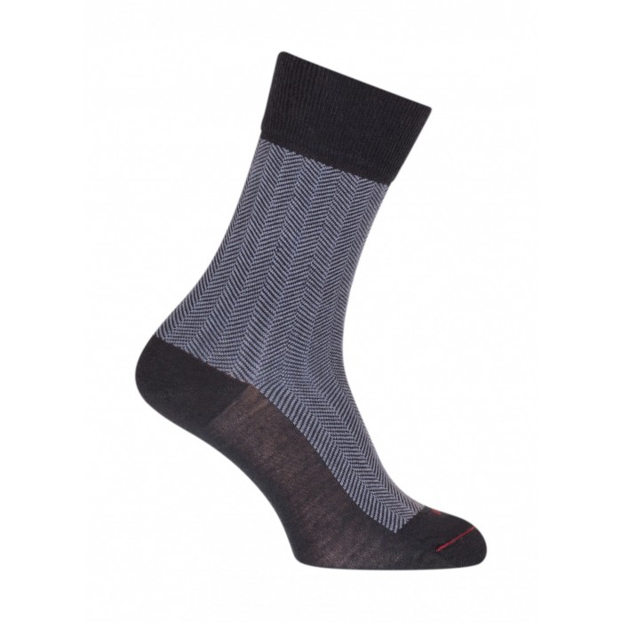  Chaussettes Chevrons Laine Bleu - LABONAL 38996 1000 