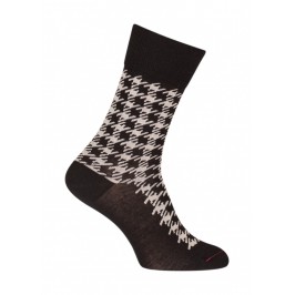  Chaussettes Pied de coq Laine Noir - LABONAL 38991 8000 