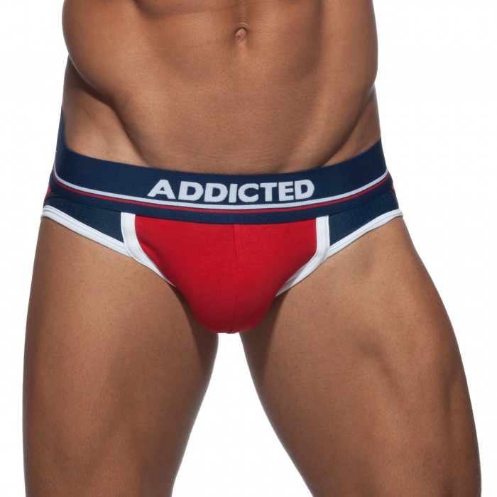  Jockstrap Push up sport - rouge - ADDICTED AD744-C06 