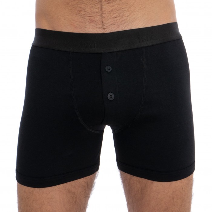 Boxer with buttons - black: Boxers for man brand HOM for sale onlin...
