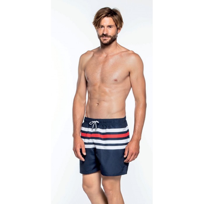  Short de bain rayé tricolore - GUASCH SC661-D.163 