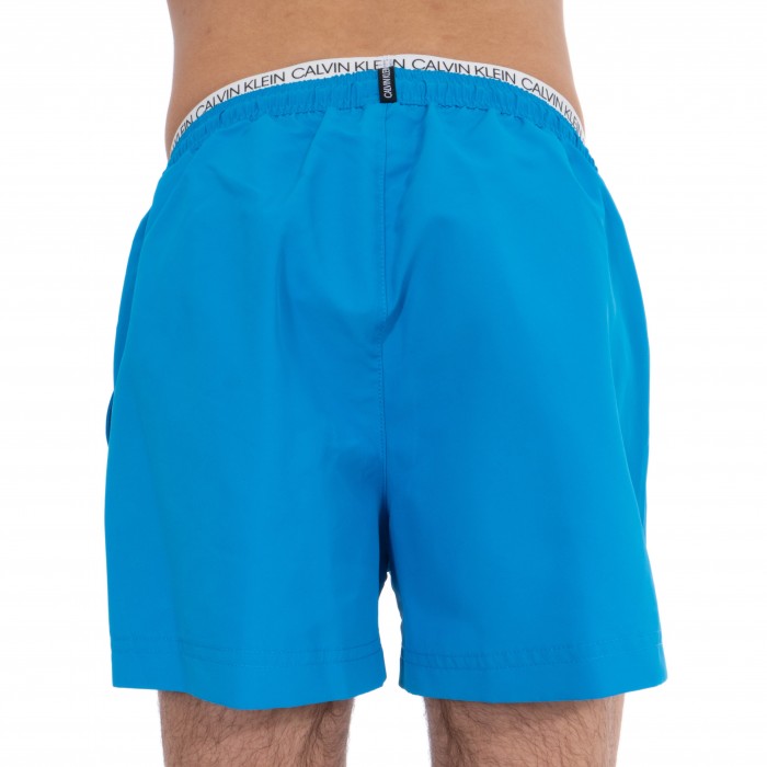  Short de bain court avec double ceinture - Bleu Ibiza - CALVIN KLEIN KM0KM00310-439 