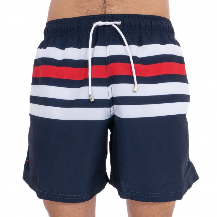  Short de bain rayé tricolore - navy - GUASCH SC661-D.163 