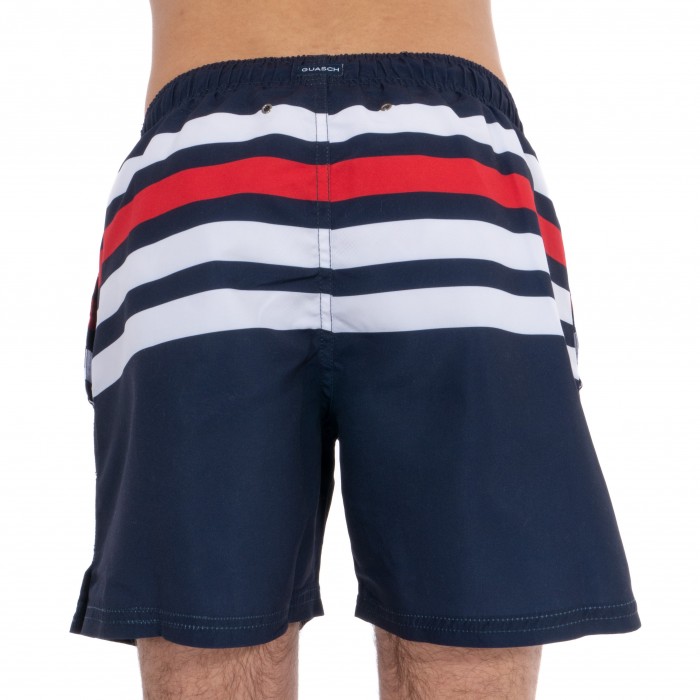  Short de bain rayé tricolore - navy - GUASCH SC661-D.163 