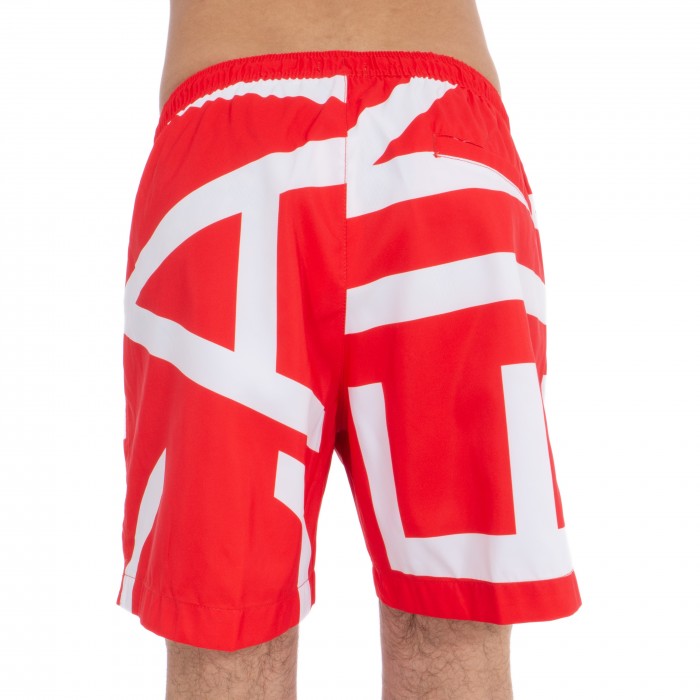  Short de bain Medium Drawstring - Klein abstract flame scarlett - CALVIN KLEIN KM0KM00274-669 