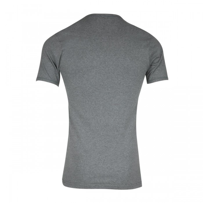 T-shirt 318 pur coton manches courtes col en V gris chiné - ref :  0318 6600