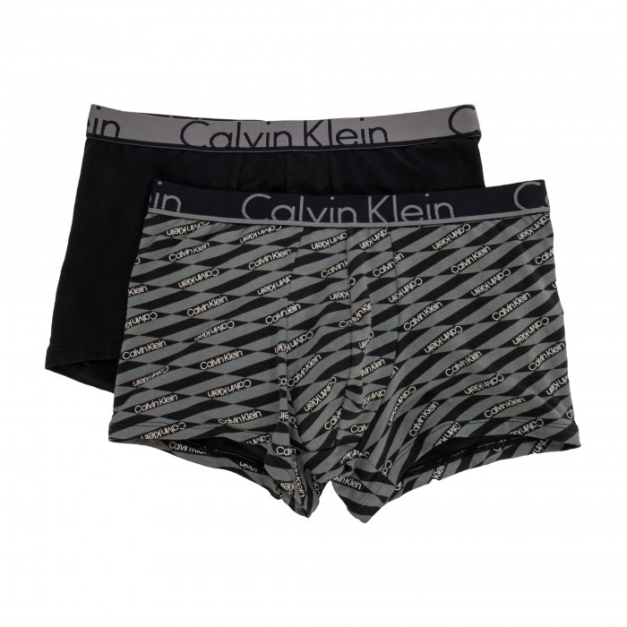  2 Pack Trunks - Calvin Klein ID black and gray - CALVIN KLEIN *NU8643A-VDP 