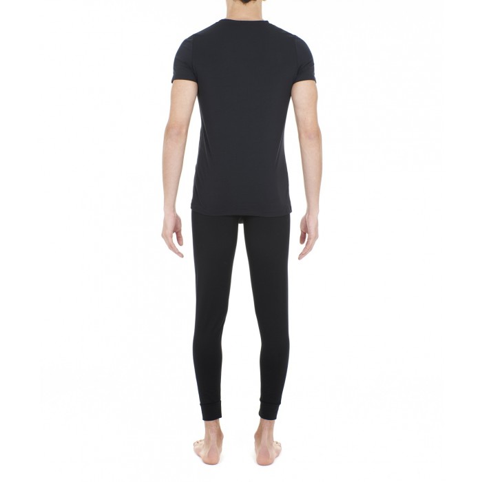  T-shirt col V Supreme Cotton - noir - HOM 401331-0004 
