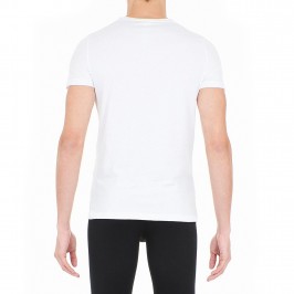  T-shirt col V Supreme Cotton - blanc - HOM 401331-0003 