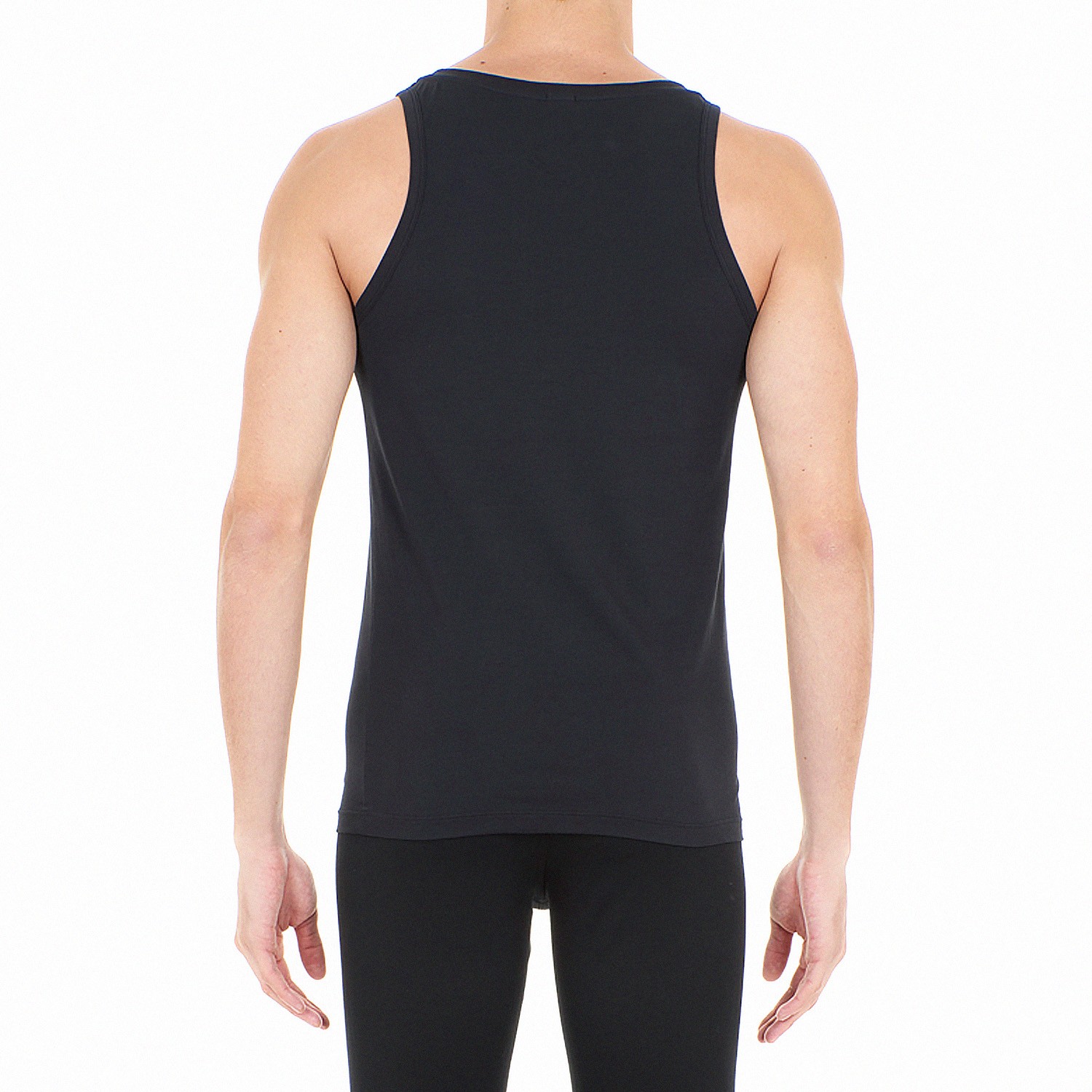 Supreme Cotton - black tank top: Tank top for man brand HOM for sal
