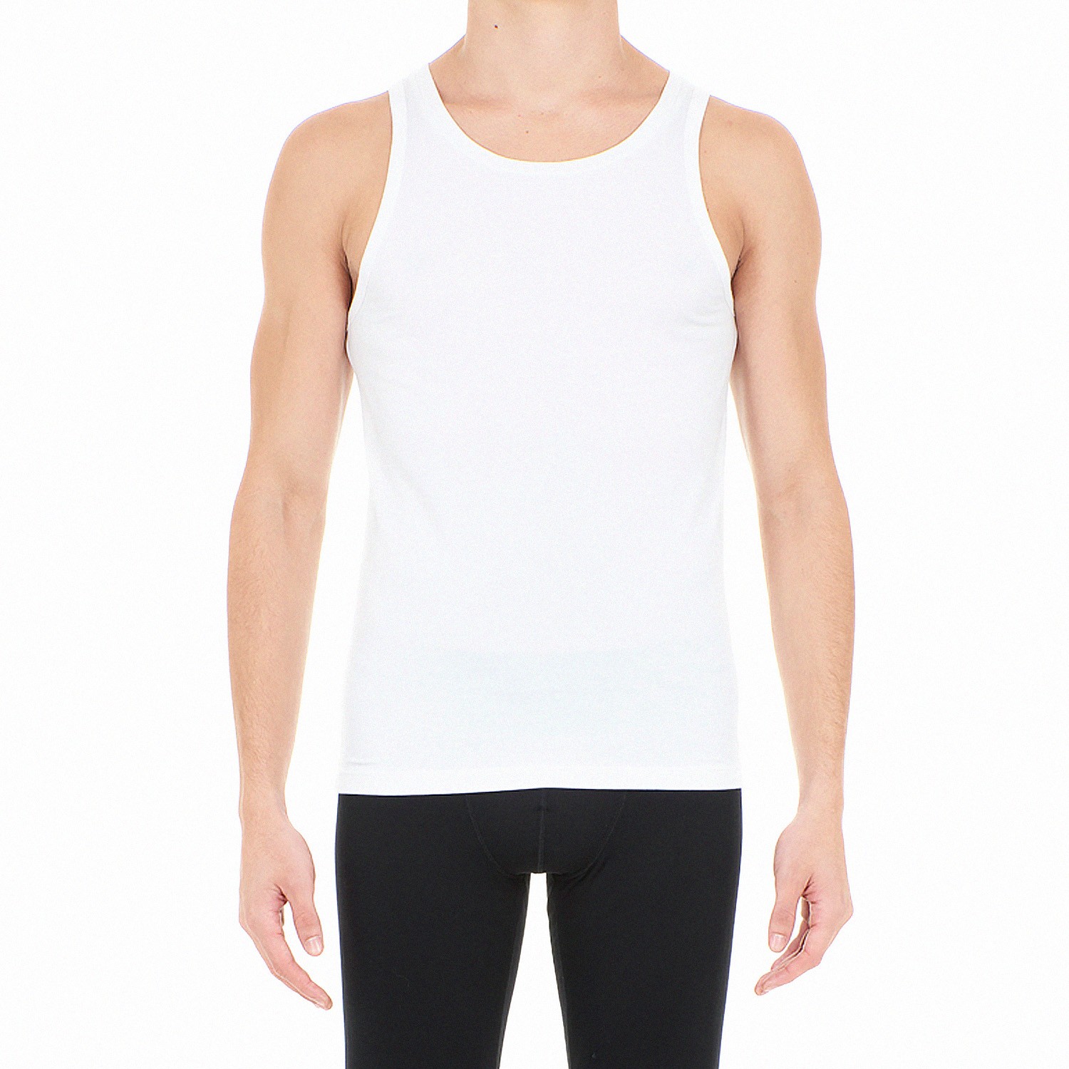 Supreme Cotton - white tank top: Tank top for man brand HOM for sal