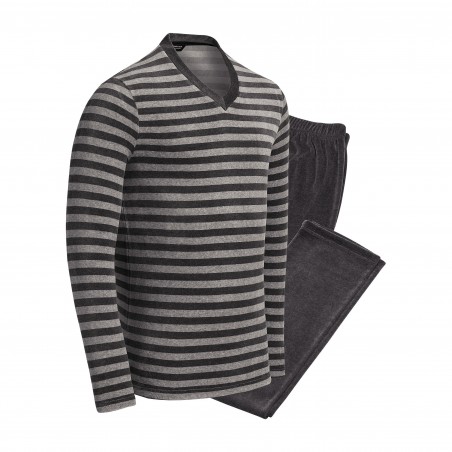 Grey striped Impétus pyjamas