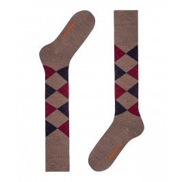  Chaussettes Mi-Bas Edinburgh - marron/marine/violet - BURLINGTON 27082-5817 