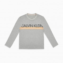 T-shirt  Calvin Klein à manche longue avec logo - gris - CALVIN KLEIN NM1772E-080