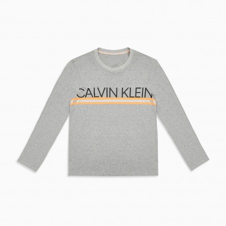 Long-sleeved Calvin Klein T-shirt with limited edition logo - grey