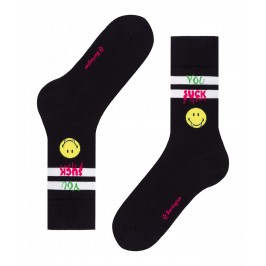 Chaussettes Smiley Sucker noir - BURLINGTON 21833-3000 