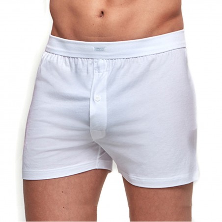 Boxer abbottonato puro cotone - bianco