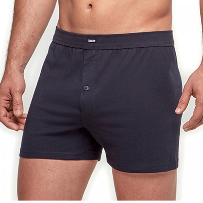 Boxer boutonné Pure Cotton - noir - IMPETUS 1271001-039