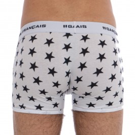  Boxer long étoiles - blanc - GARÇON FRANÇAIS BOXER18-BLANC ETOILES 