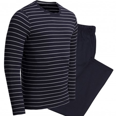 Striped ORGANIC Pyjamas - blue