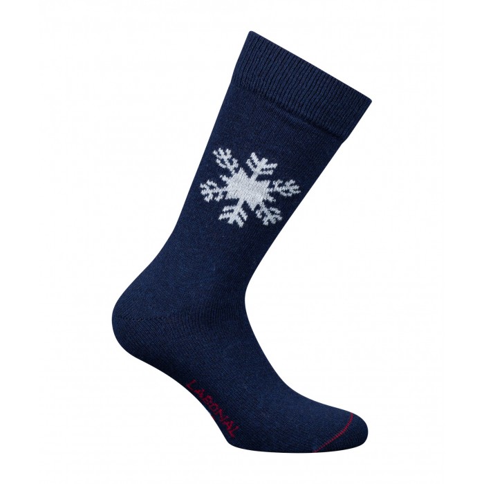  MI-CHAUSSETTES  Flocon Cachemire et Laine Bleu - LABONAL 38135-1000 