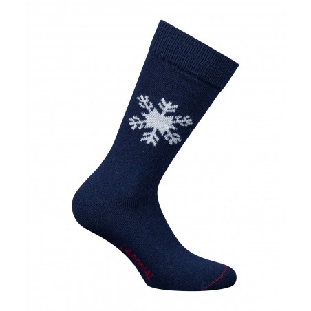 MI-CHAUSSETTES Kashmir and Blue Wool Flocon