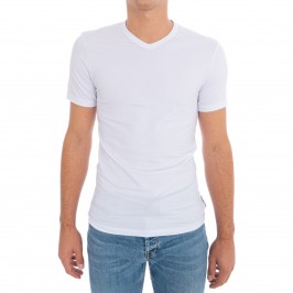  T-Shirt Stretch Cotton - blanc - BIKKEMBERGS B41300T41-1100 