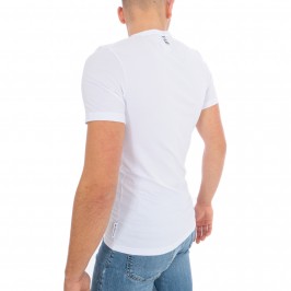  T-Shirt Stretch Cotton - blanc - BIKKEMBERGS B41300T41-1100 