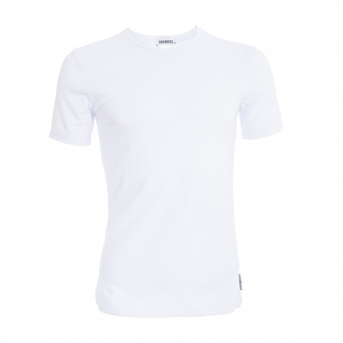 T-Shirt Stretch Cotton - blanc - BIKKEMBERGS B41300T41-1100