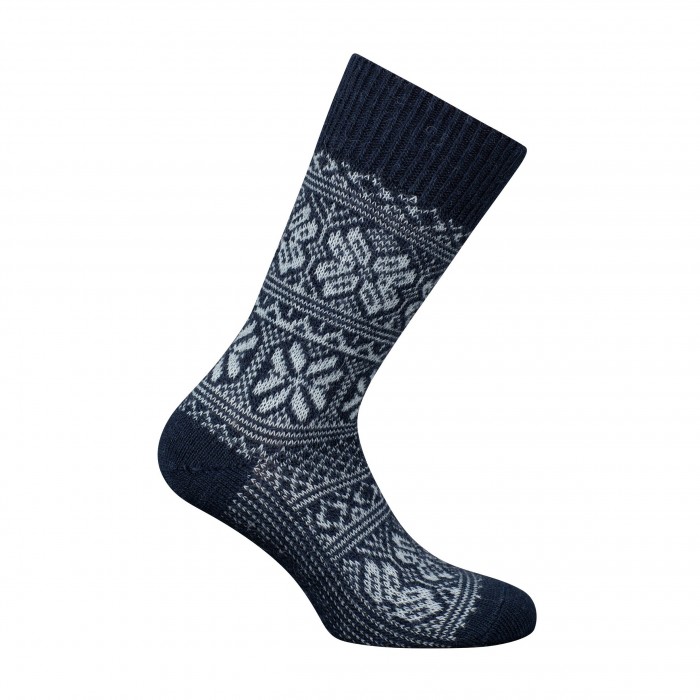  MI-CHAUSSETTES Big Mesh Norwegische zweifarbige Alpaga und Acryl blau - LABONAL 35256-1000 