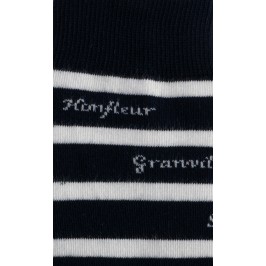  Chaussettes Jacquard Rayures marine - DAGOBERT À L’ENVERS DCOTEOUEST-MARINE 