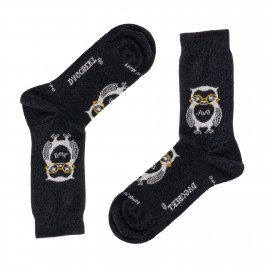  Chaussettes Hibou Anthracite chiné - DAGOBERT À L’ENVERS DAGO41-ANTHRACITE 